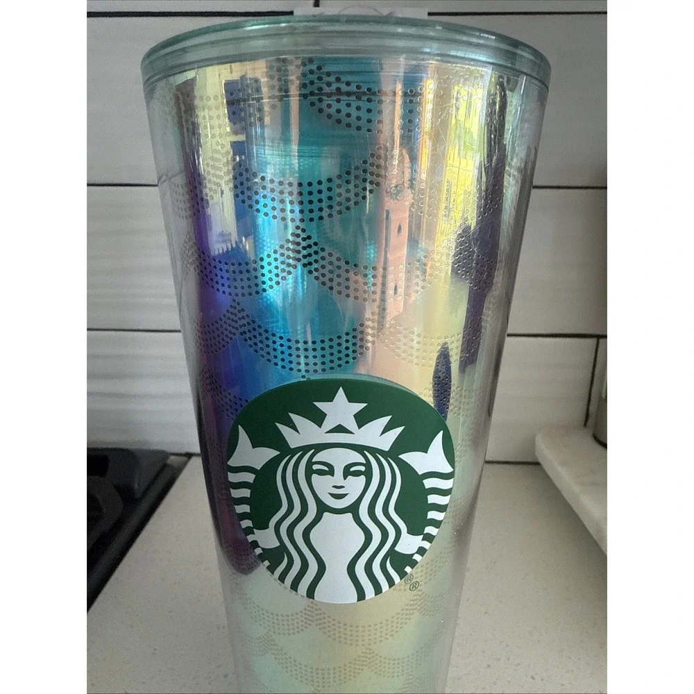 Starbucks Iridescent Mermaid Scale Tumbler 24 Fl Oz Cup Summer 2020 NEW No LID